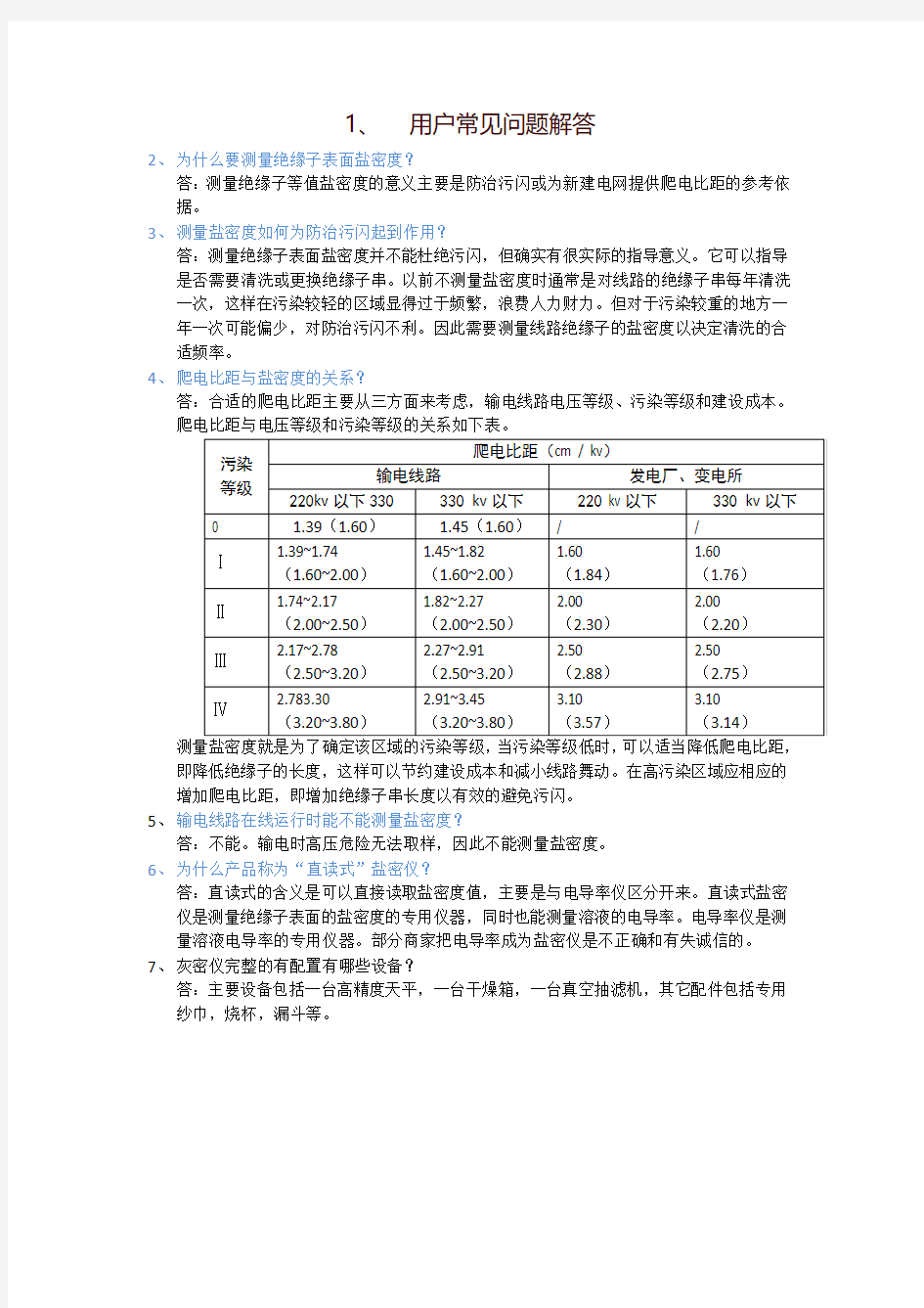 用户常见问题解答