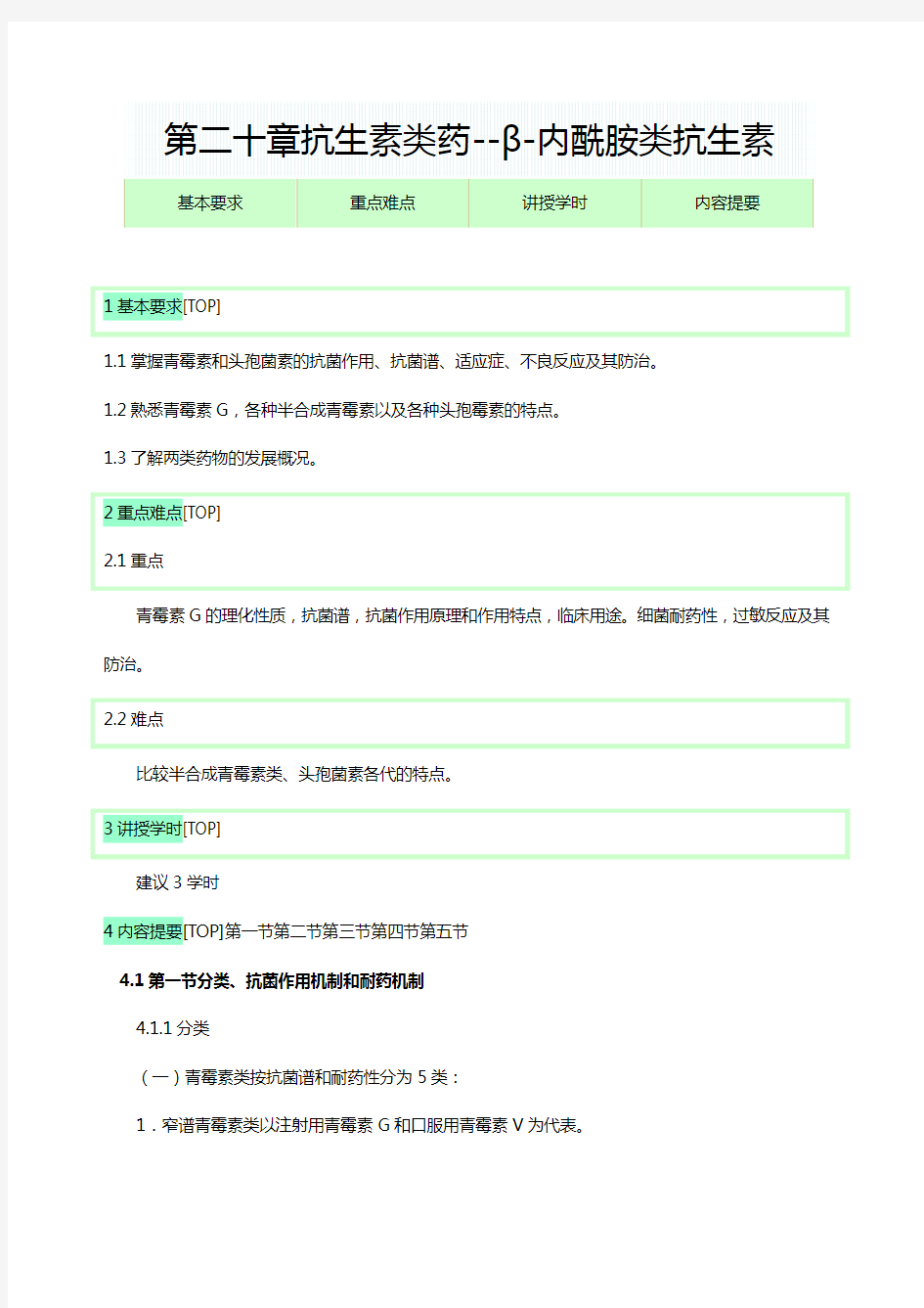 (医疗药品)药理学抗生素类药β内酰胺类抗生素