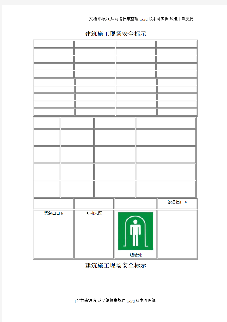 建筑施工现场安全警示牌标示(标志图片)