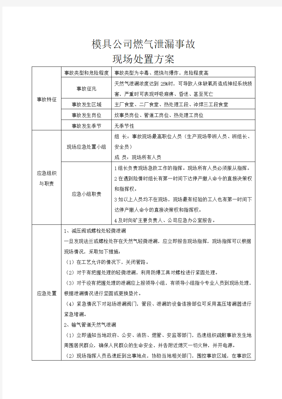 燃气泄漏事故现场处置方案.doc