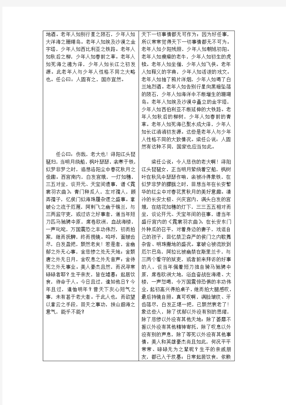 《少年中国说》原文 译文 对照