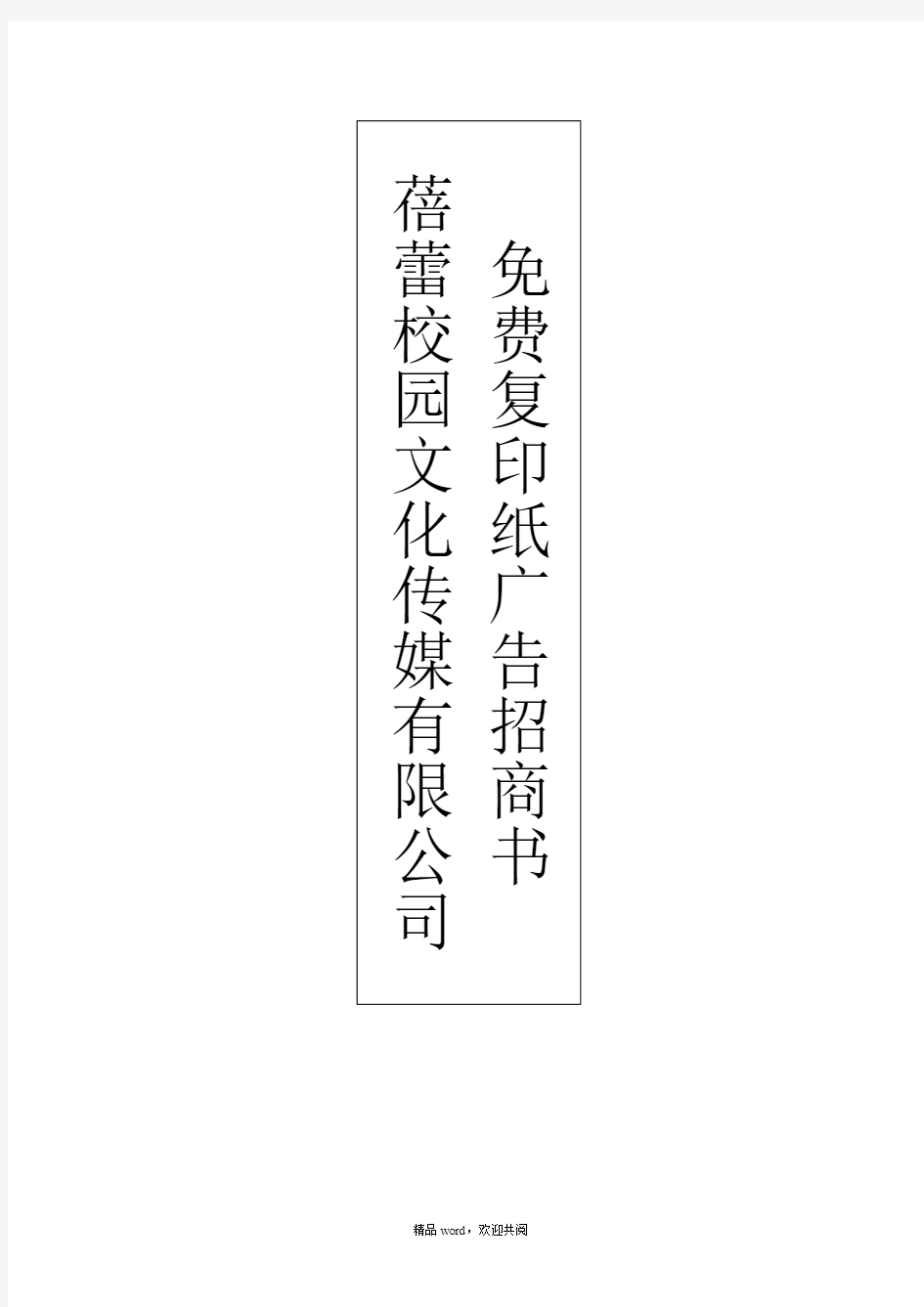 招商引资计划书(1)