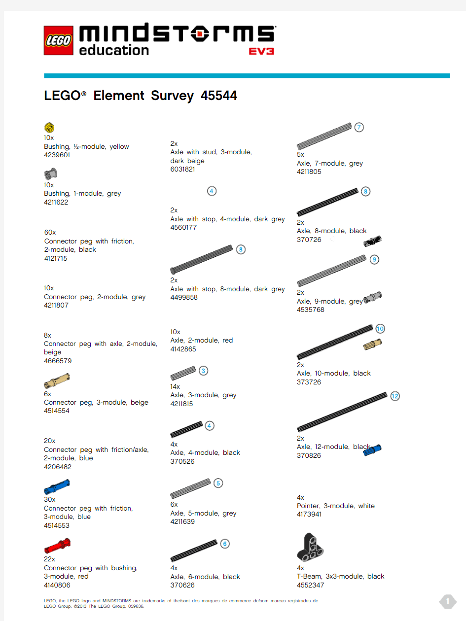 ev3教育版扩展库零件清单