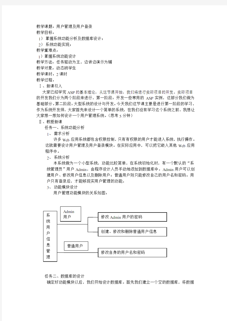 用户管理及用户登录