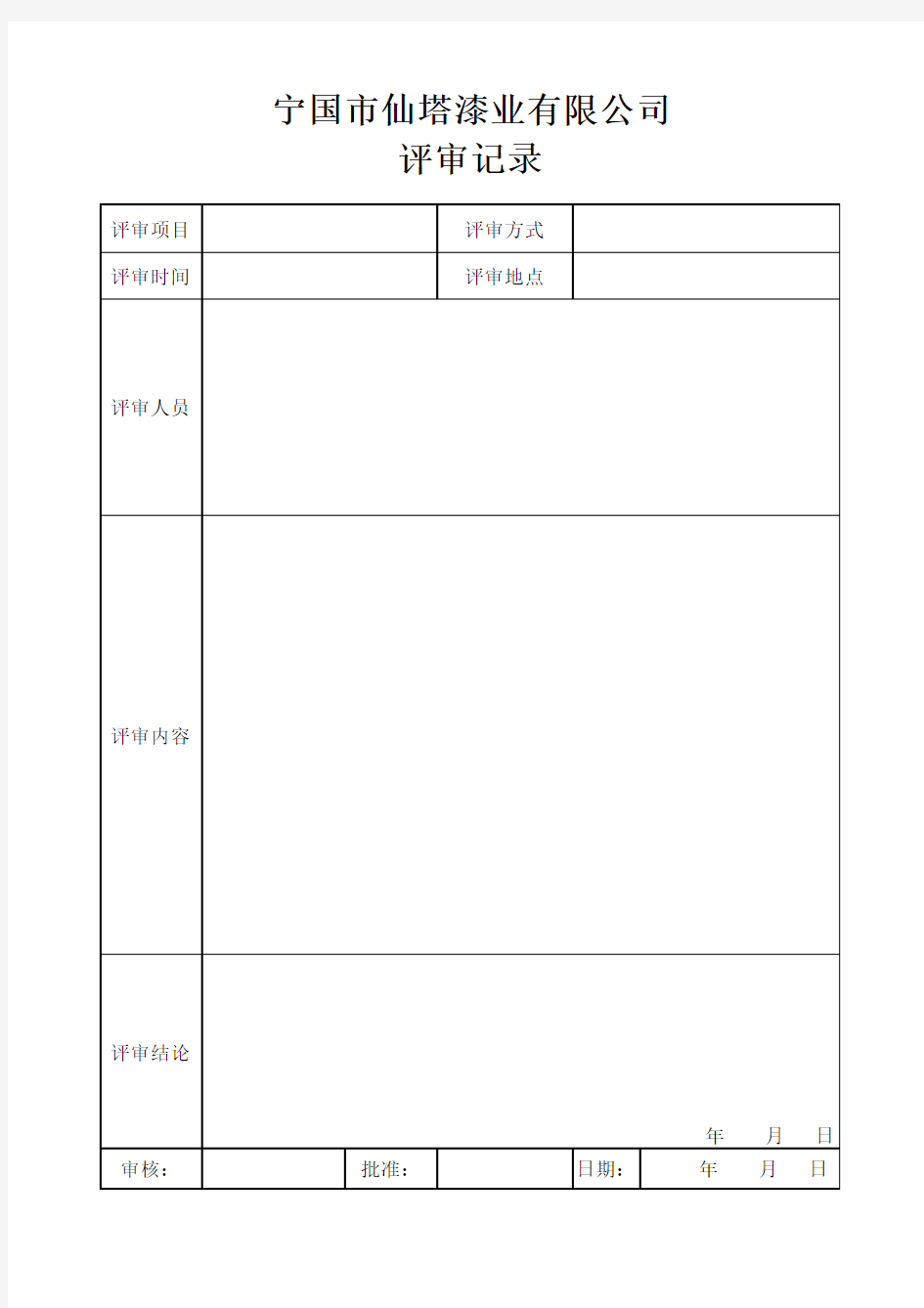 安全生产规章制度及操作规程评审表