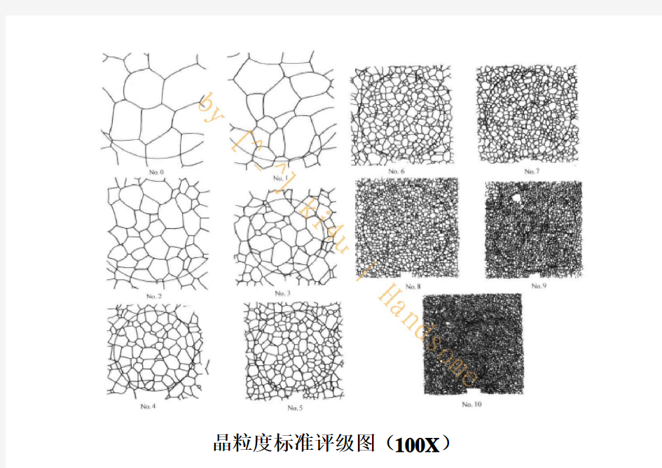 晶粒度标准评级图