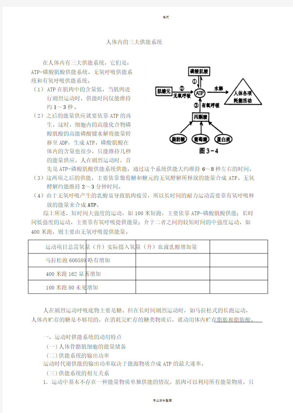 人体三大功能系统