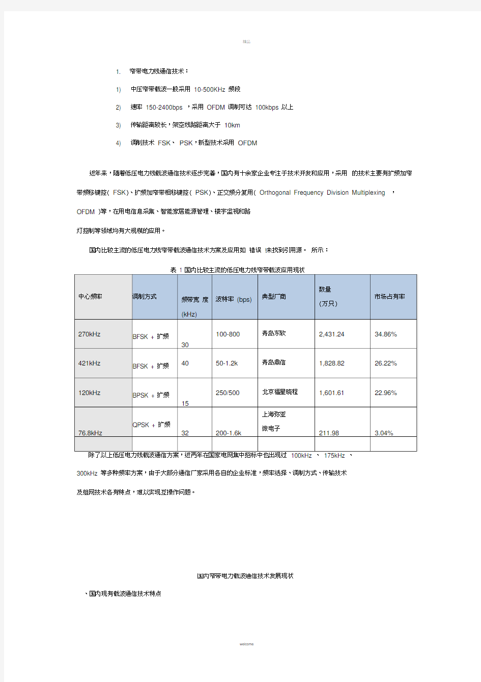 窄带电力线通信技术-longsy