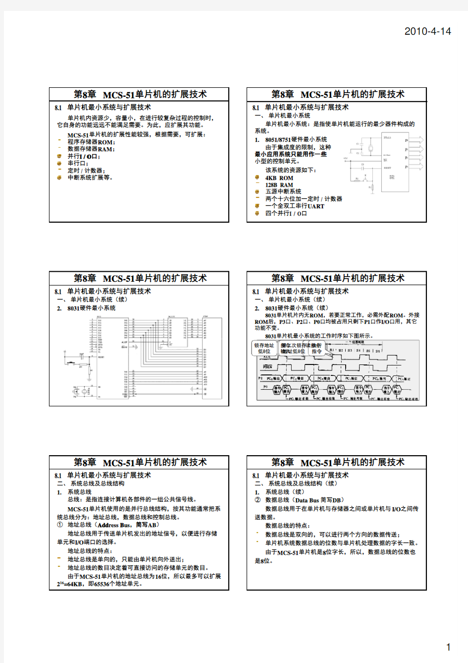 第8章 MCS-51系列单片机的扩展技术