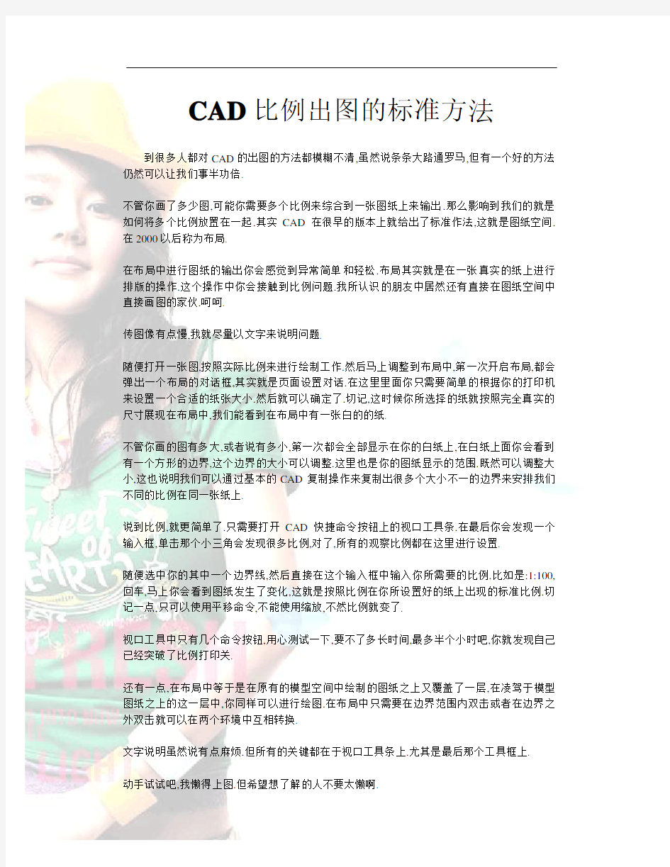 CAD比例出图的标准方法_1