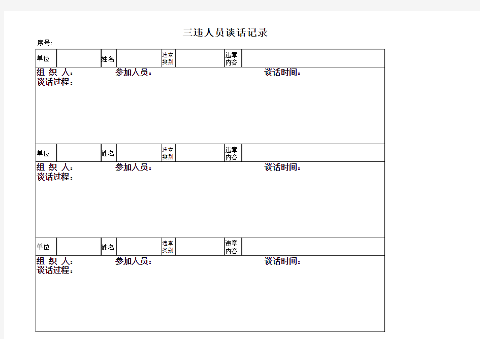 三违谈话记录