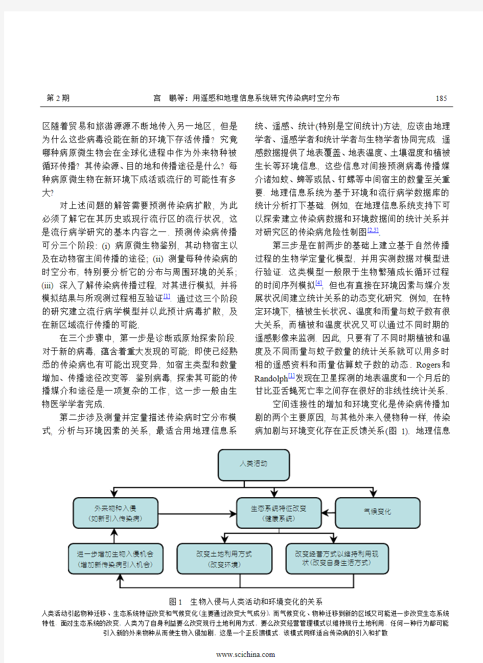 用遥感和地理信息系统研究传染病时空分布