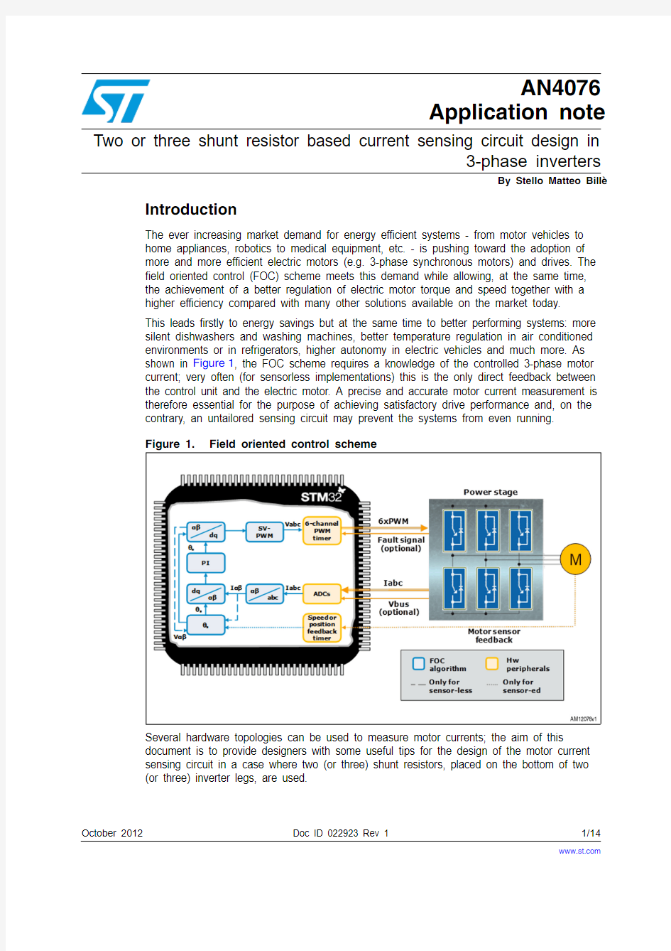 Two or three shunt resistor based current sensing circuit design in 3-phase inverters