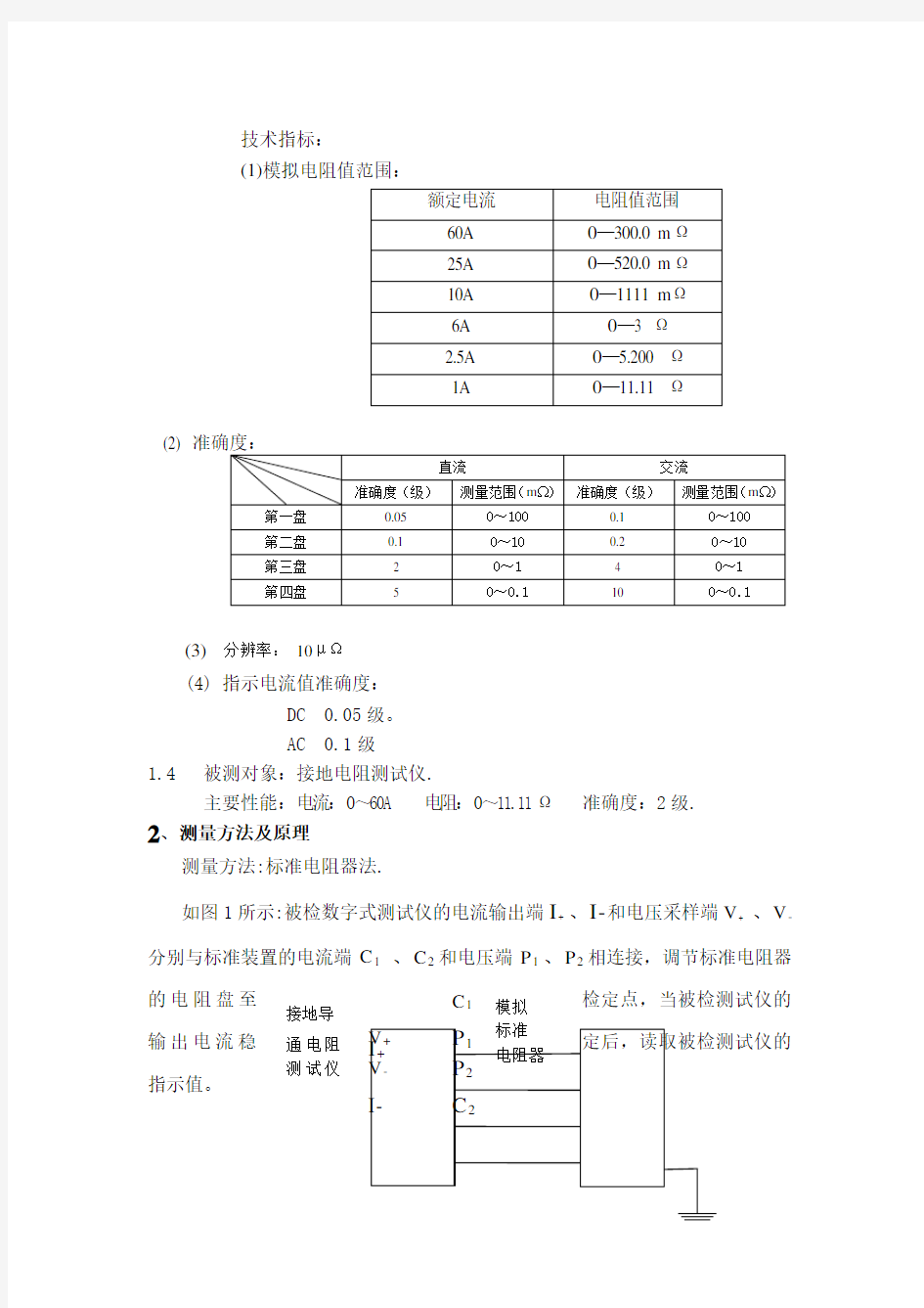 模拟交直流标准电阻器开发