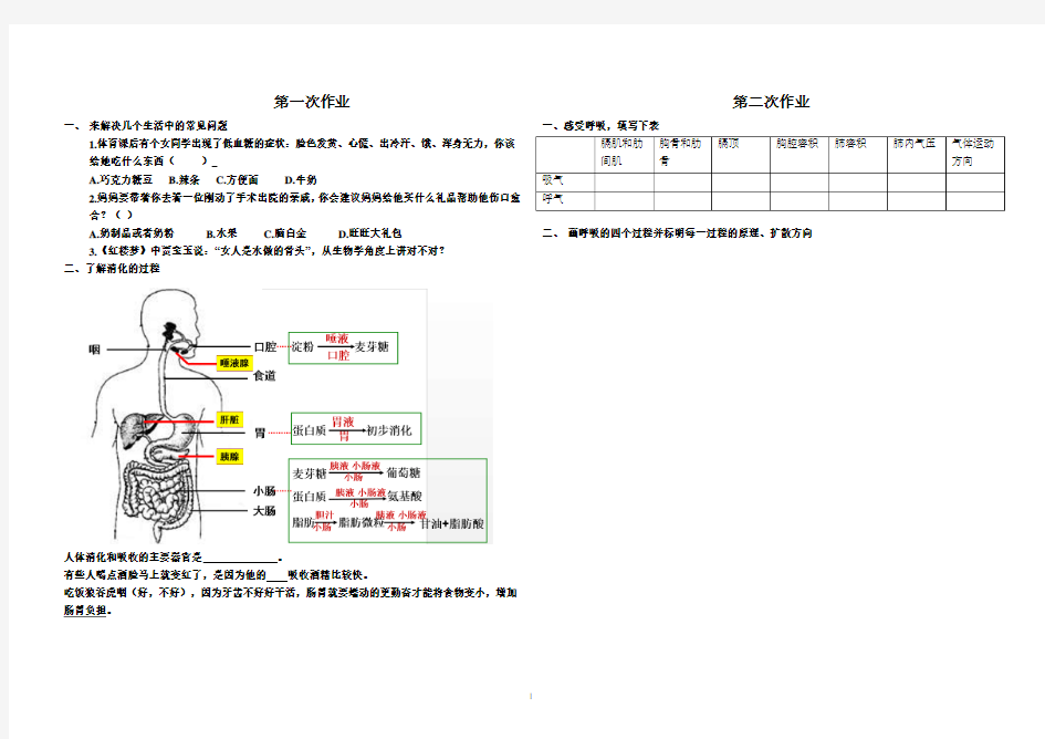 生物暑假作业201806(七下八上)