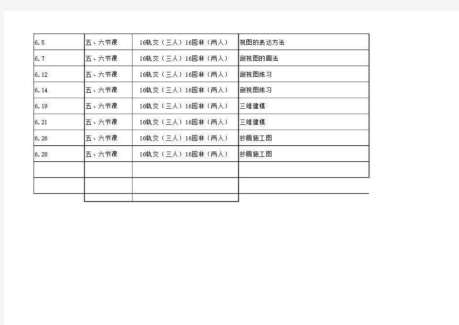 2018(上)技能大赛训练计划(建筑CAD)