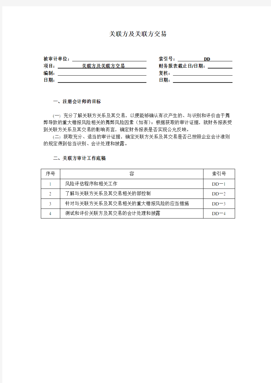 关联方及关联方交易