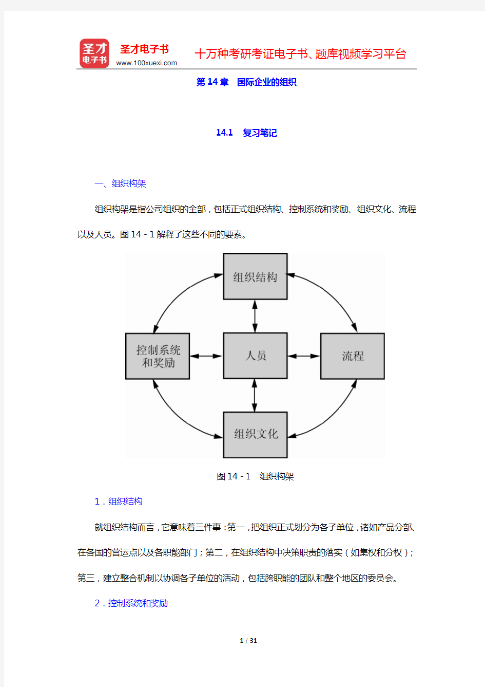 希尔《国际商务》(第9版)笔记和课后习题(含考研真题)详解(第14章 国际企业的组织)【圣才出品】