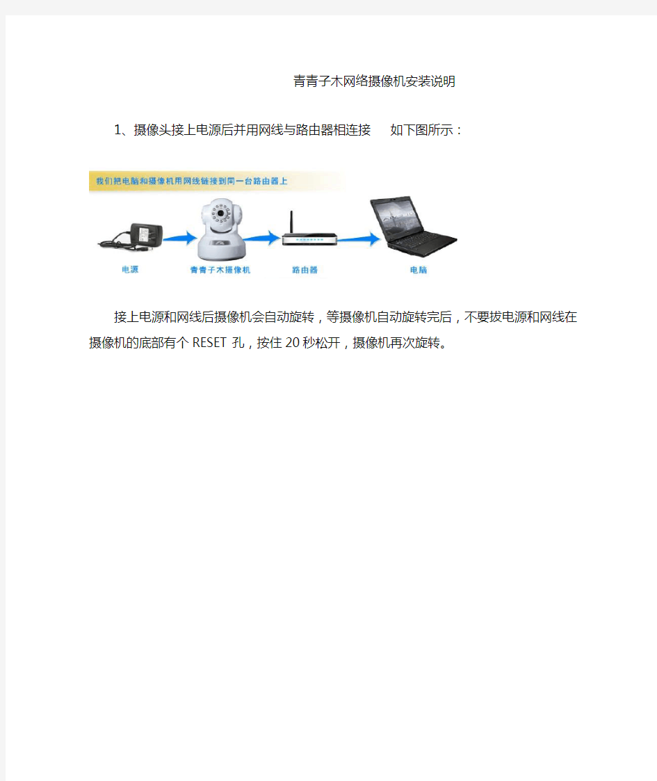 青青子木网络摄像机安装说明