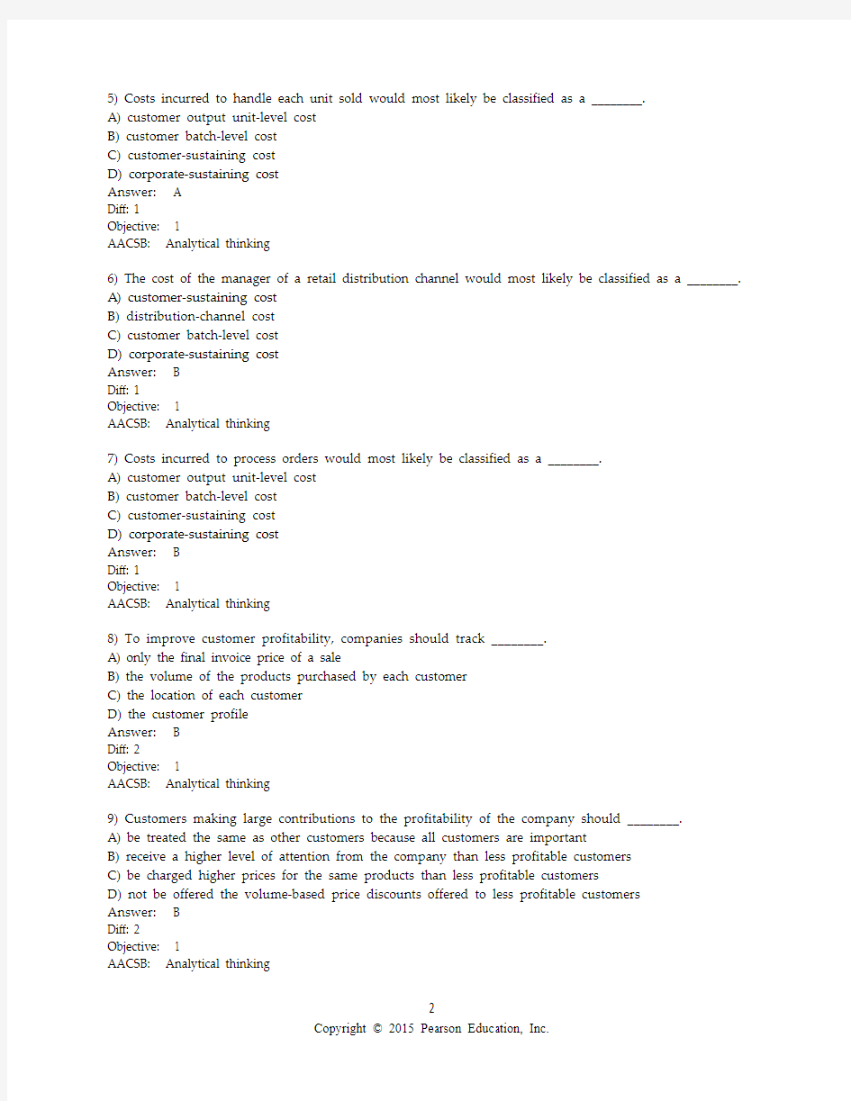 cost accounting test bank chapter 14