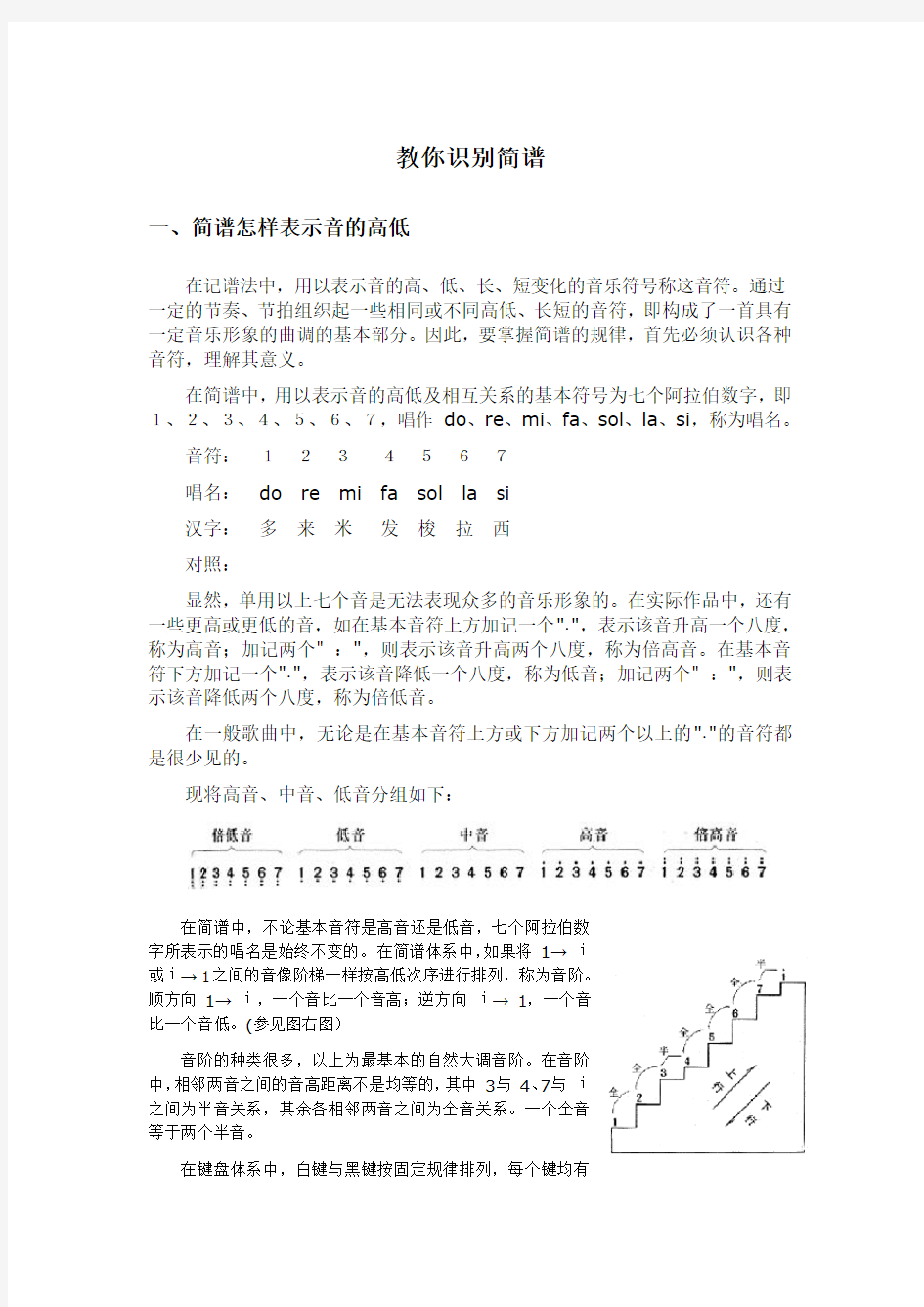 简谱入门教程