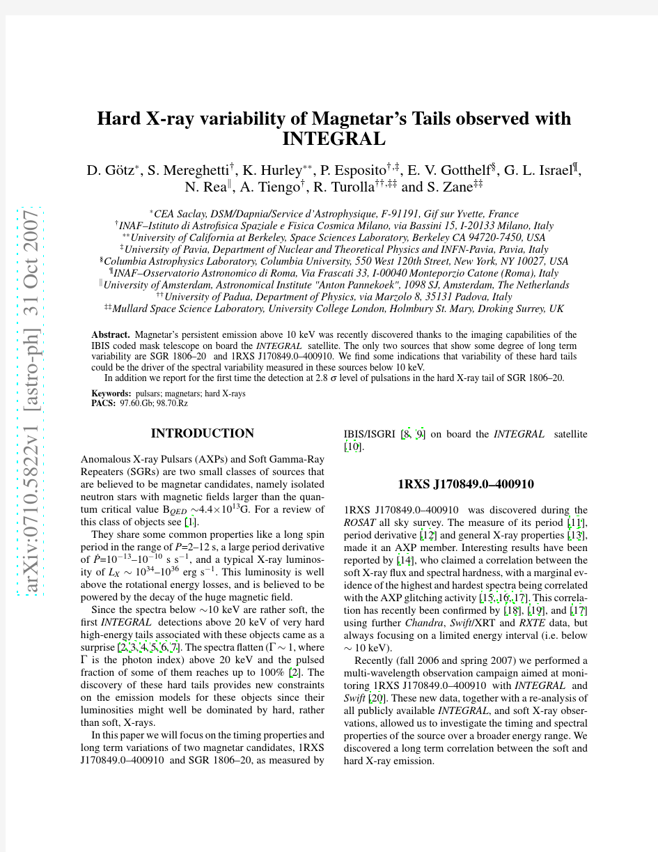 Hard X-ray variability of Magnetar's Tails observed with INTEGRAL
