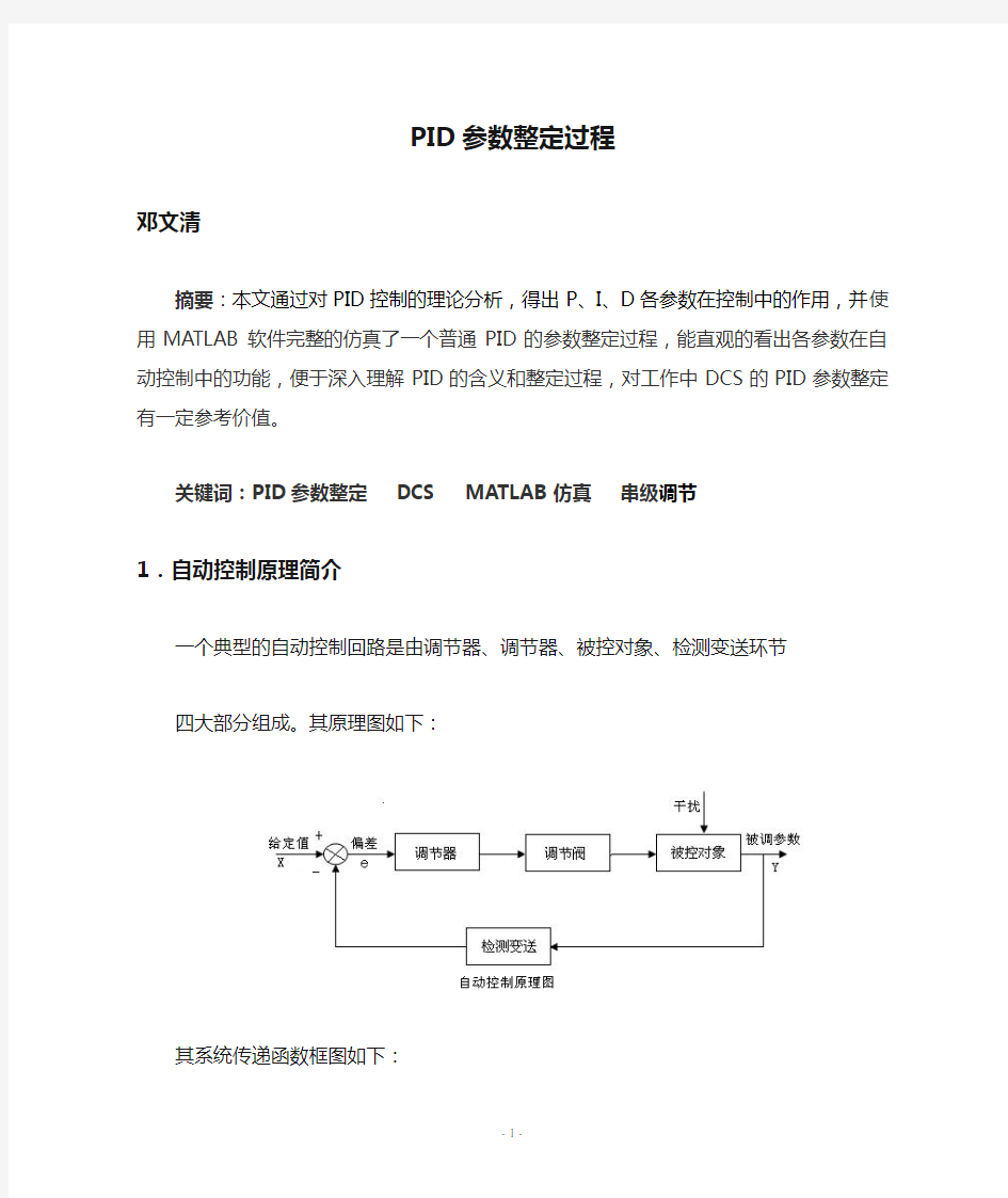 PID参数整定过程