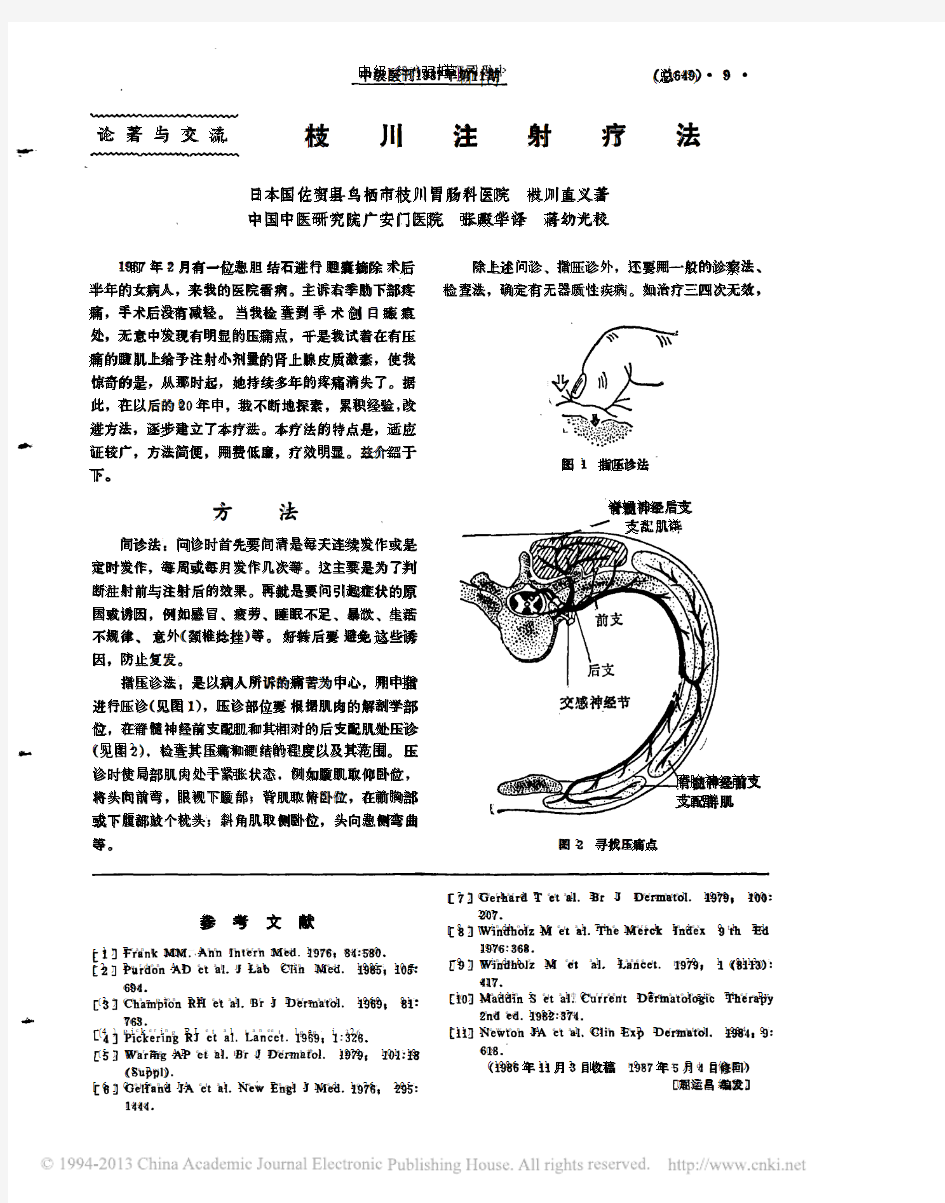 爱爱医资源-枝川注射疗法