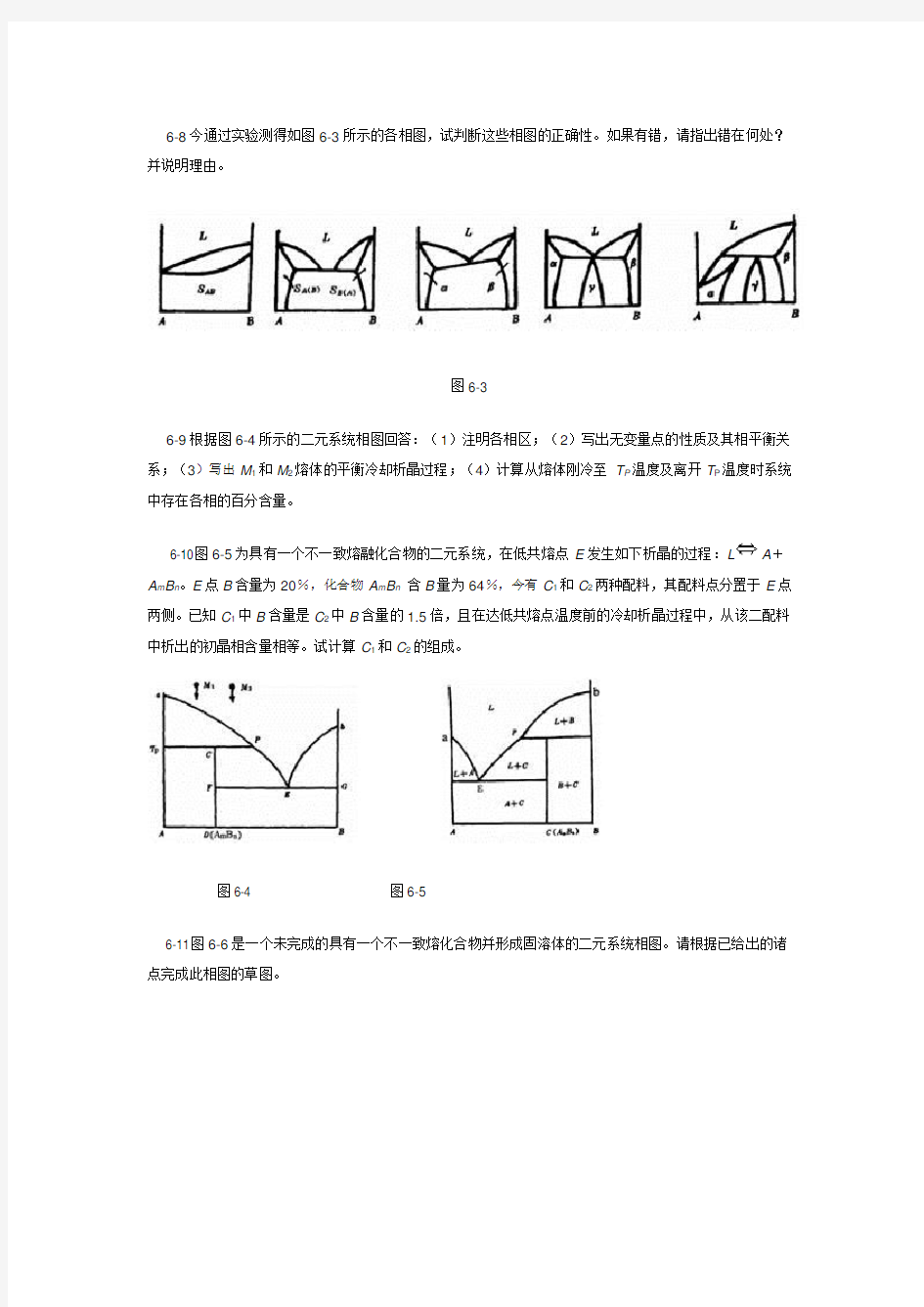 第6章习题及答案无机材料科学基础