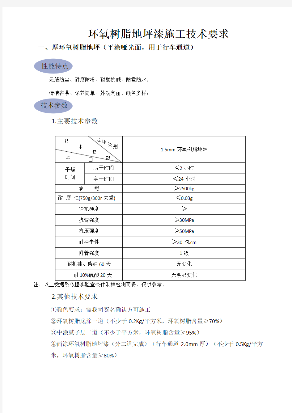 地坪漆施工技术要求