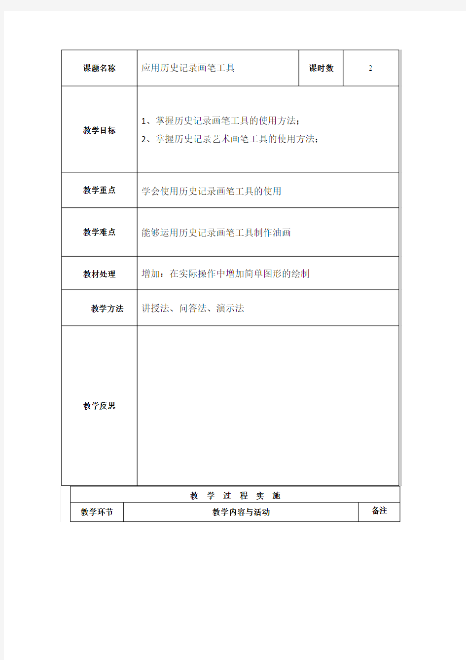 4.2、应用历史记录画笔工具