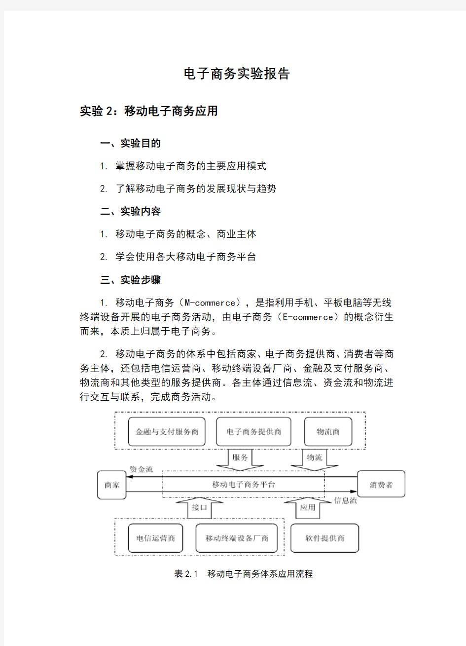 移动电子商务应用