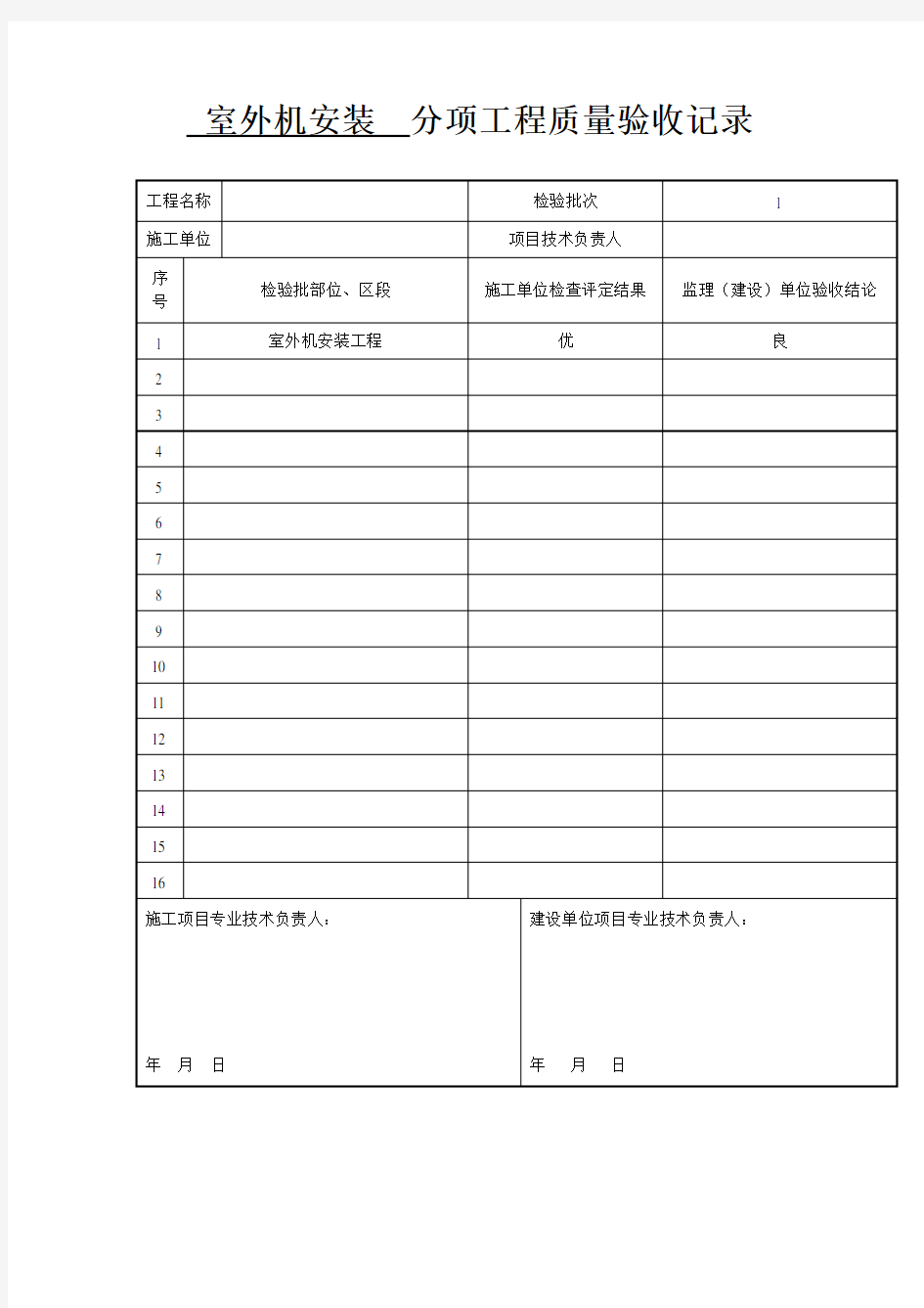 空调工程验收报告