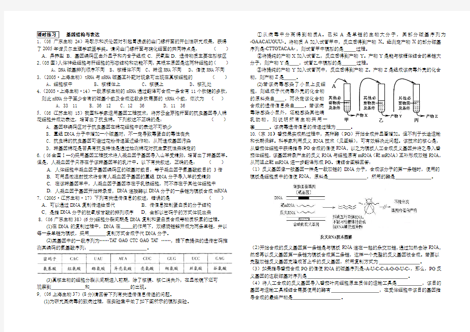 基因结构与表达