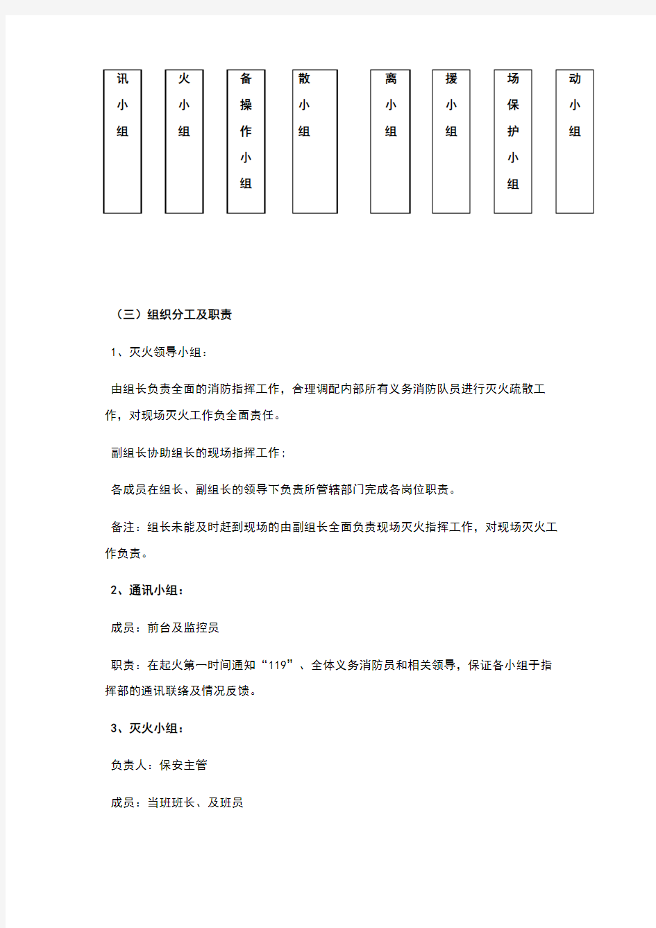 消防灭火应急疏散预案