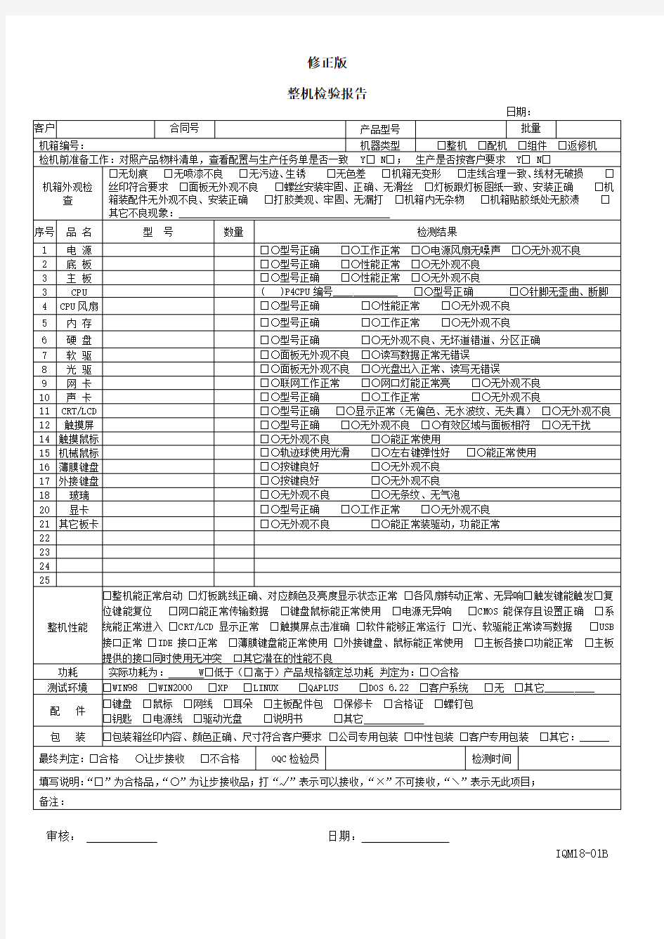 01整机检验报告_修正版