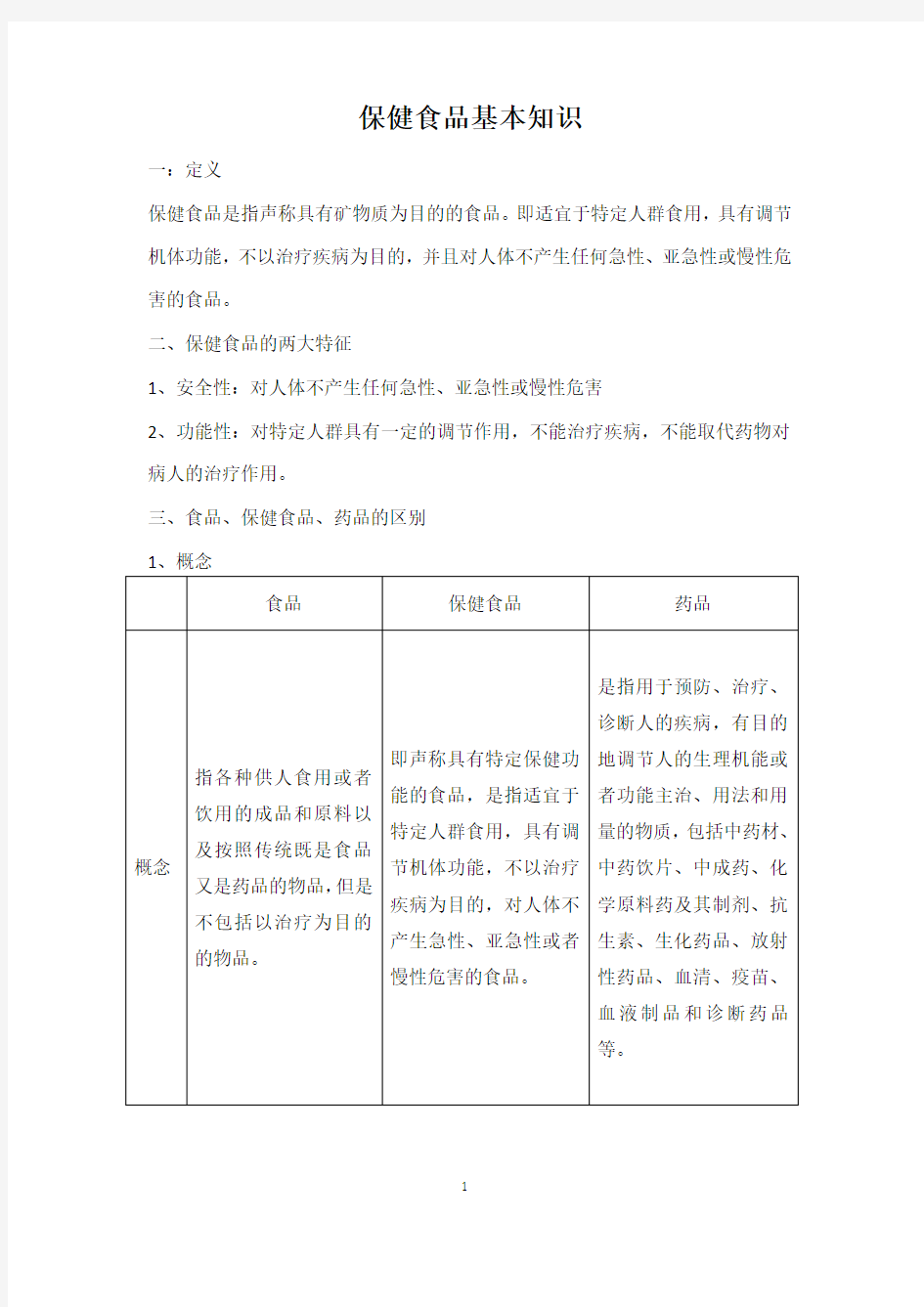 保健食品基本知识培训课件