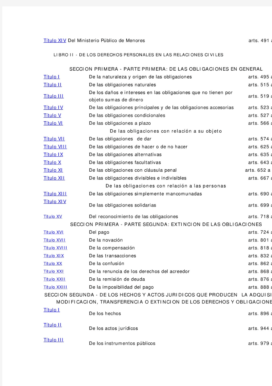 阿根廷民法典(西班牙语)