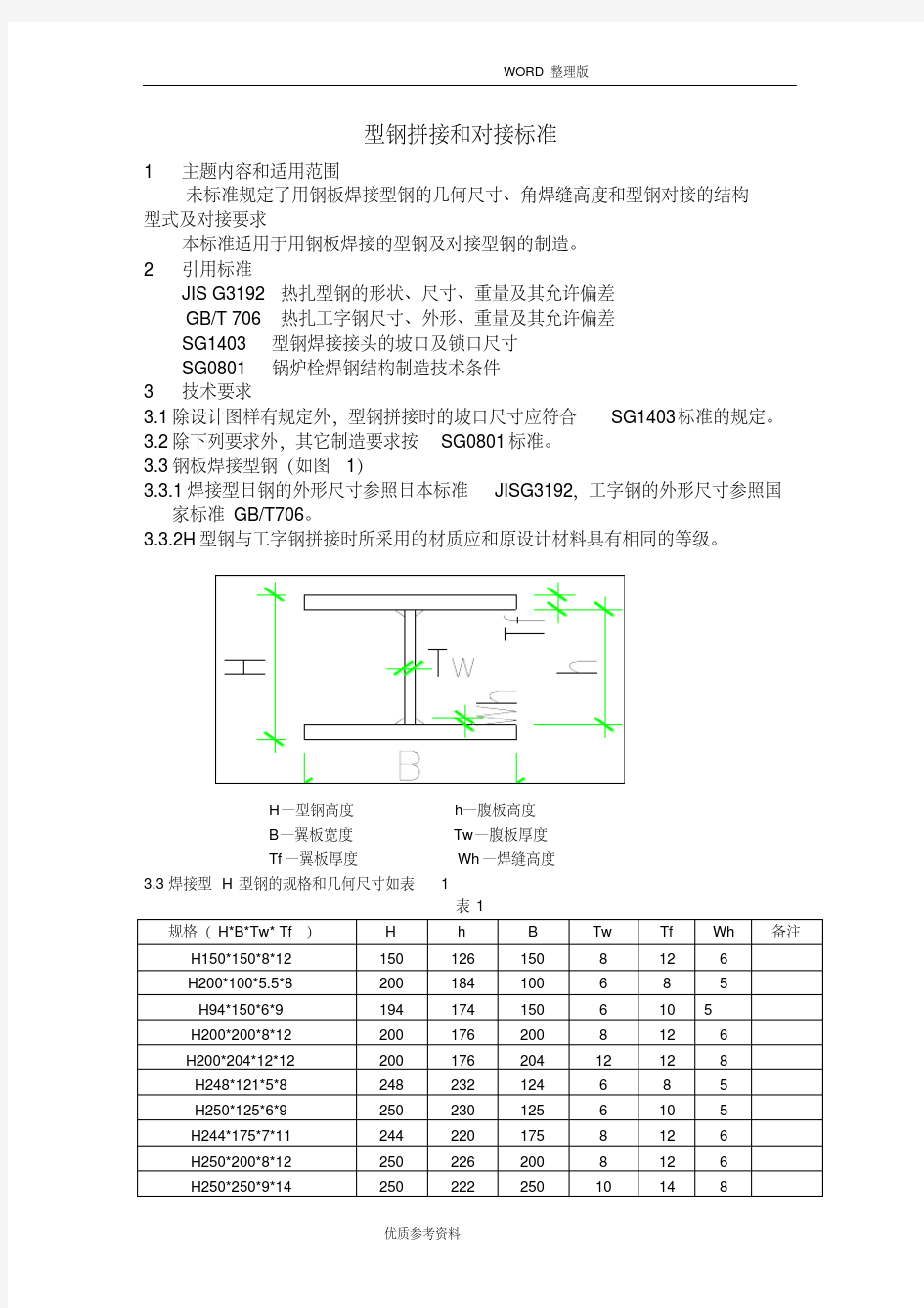 最新H型钢拼接及对接标准及重量.pdf