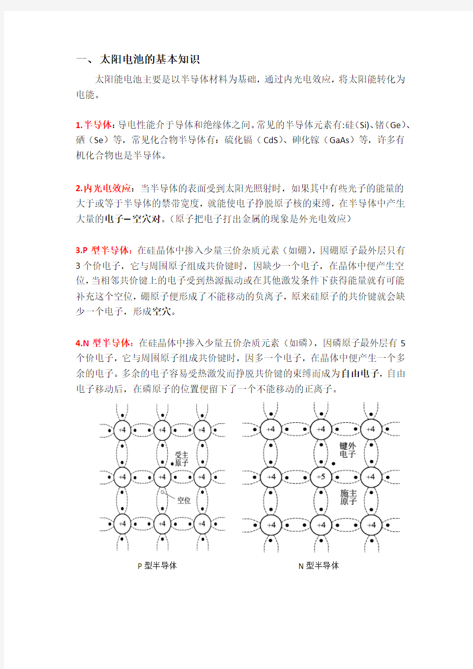 光伏组件--太阳电池基本知识整理