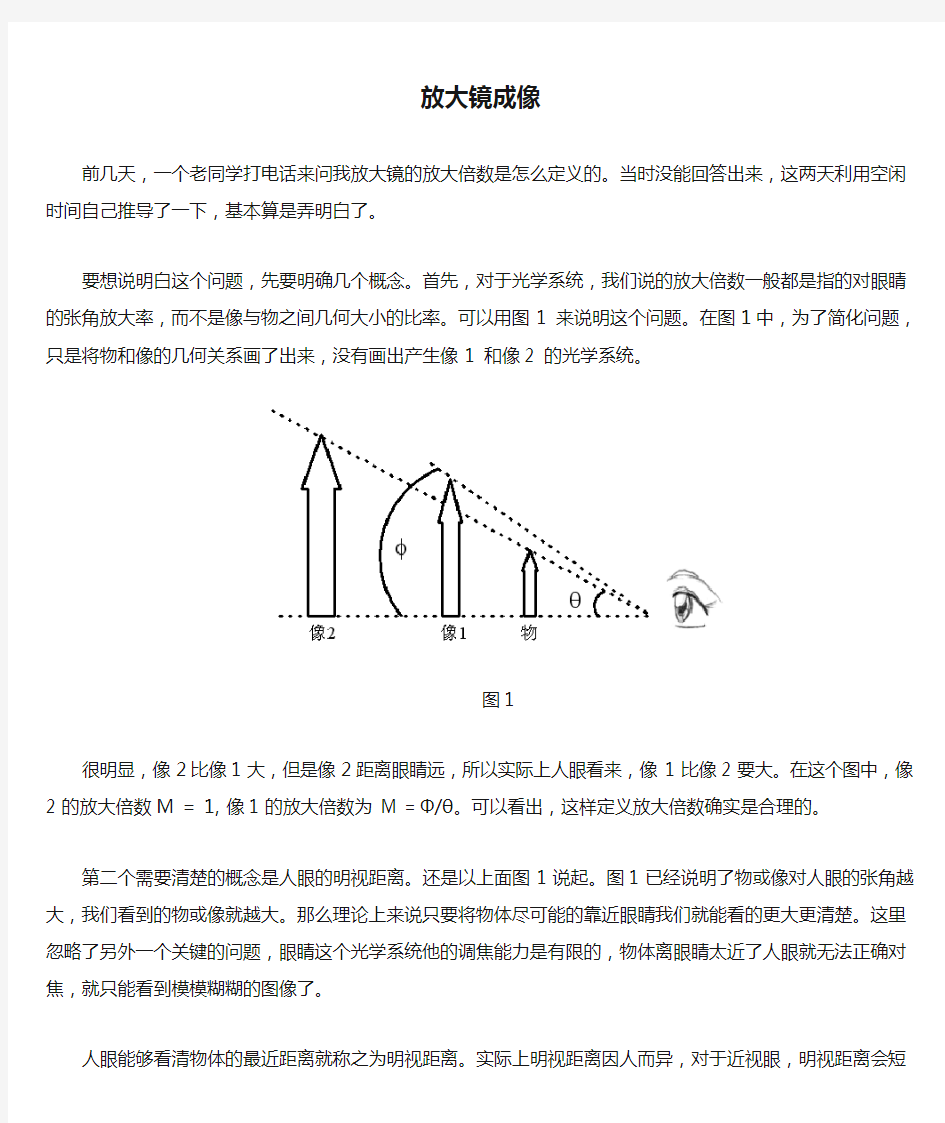 放大镜成像