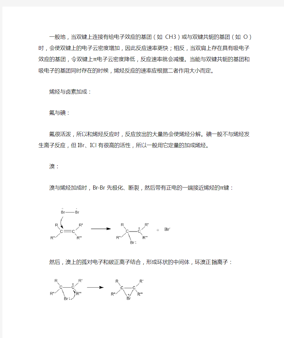 烯烃加成归纳