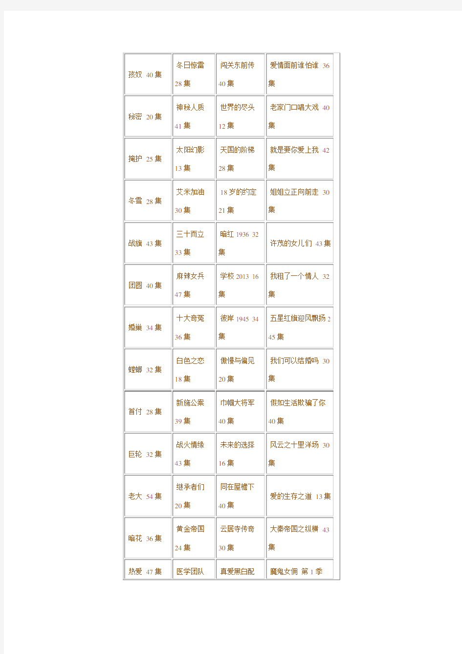 热播电视连续剧系列汇编