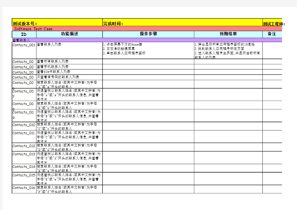 Android手机测试用例-从事手机测试必备