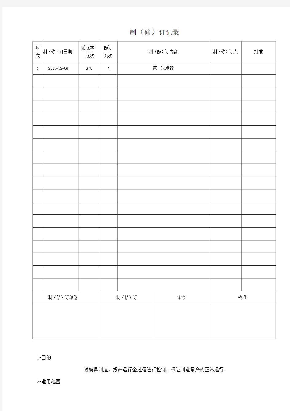 10模具生产过程控制程序