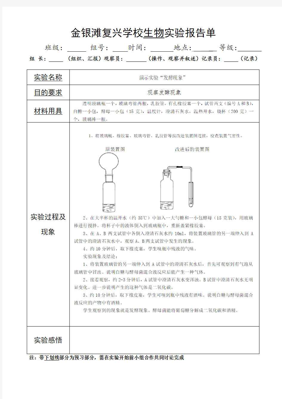 5.4.3 发酵现象-实验报告