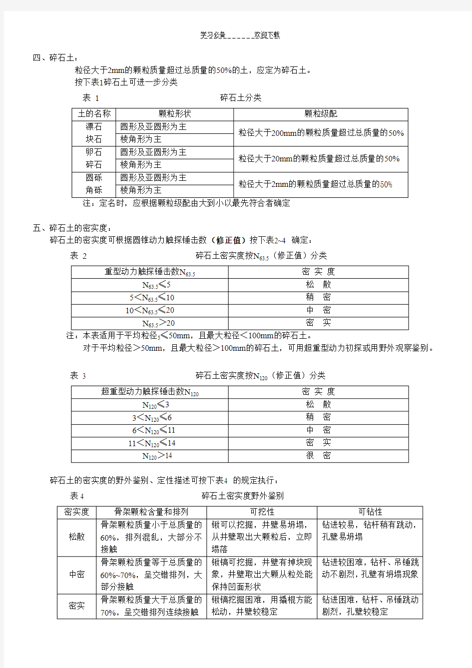 岩土工程勘察现场工作必备基础知识(自己总结)