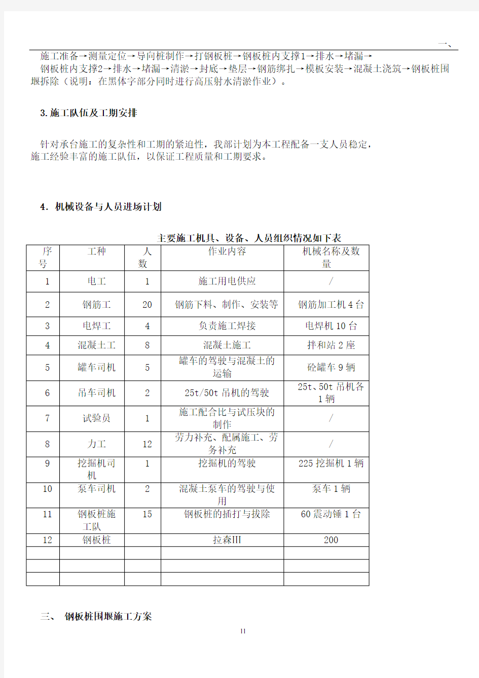 钢板桩施工方案(DOC)