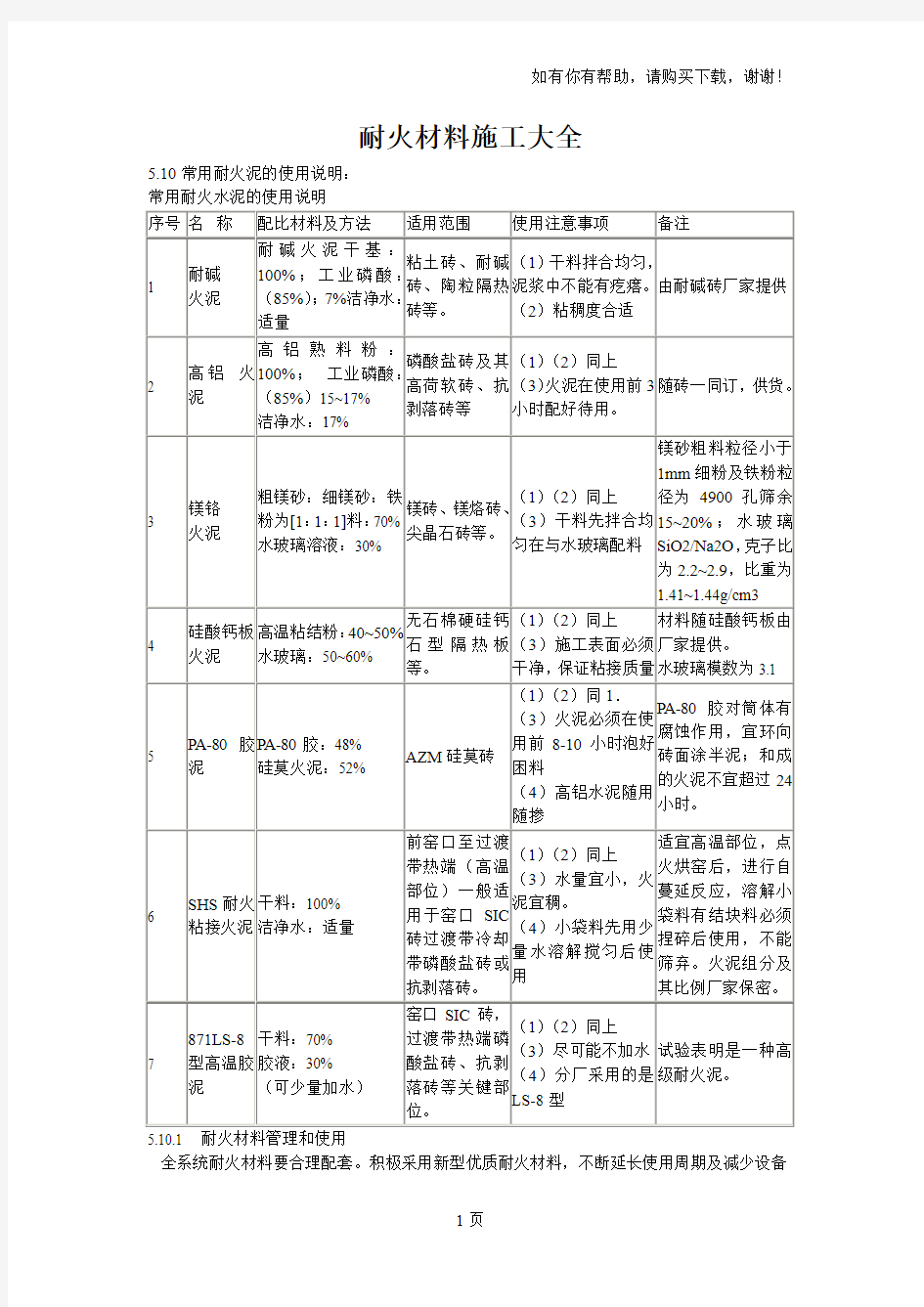 耐火材料施工大全