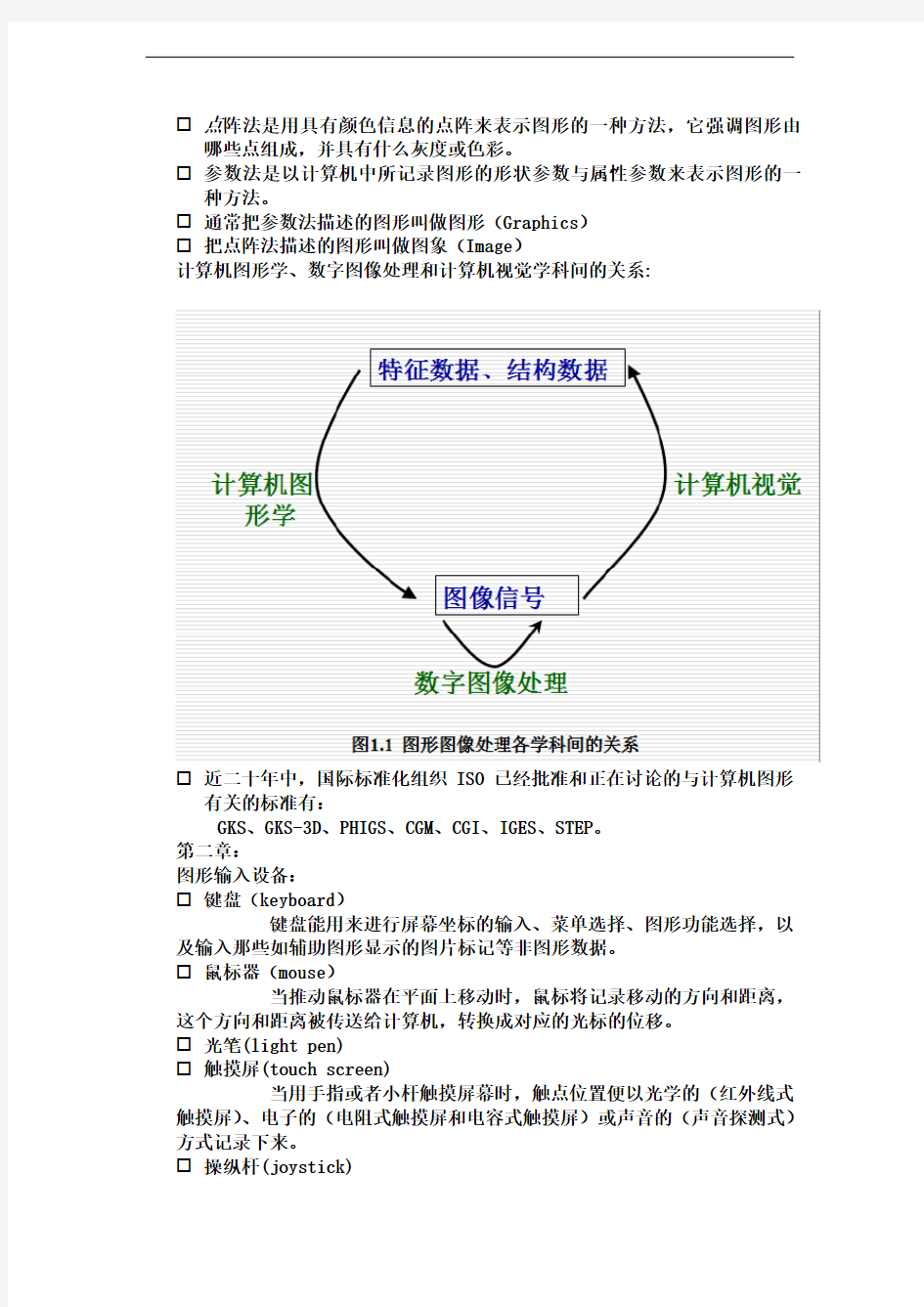 计算机图形学知识点总结